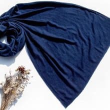 喀什米爾Cashmere/羊絨圍巾/純羊毛圍巾披巾/戒指絨披肩-海洋深藍