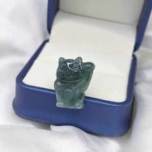 威料 漸層藍 招財貓 吊墜 隨意扣 | 天然A貨翡翠