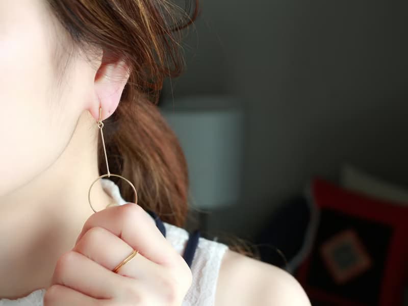 14kgf-floating pearl clip-on耳夾/可換耳環 can change to pierced earrings
