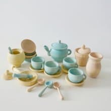 Montessori play kitchen, Toy tea set, Pretend play dishes set