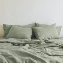 Gray sage linen duvet cover /Softened linen / Comforter cover / Quilt cover
