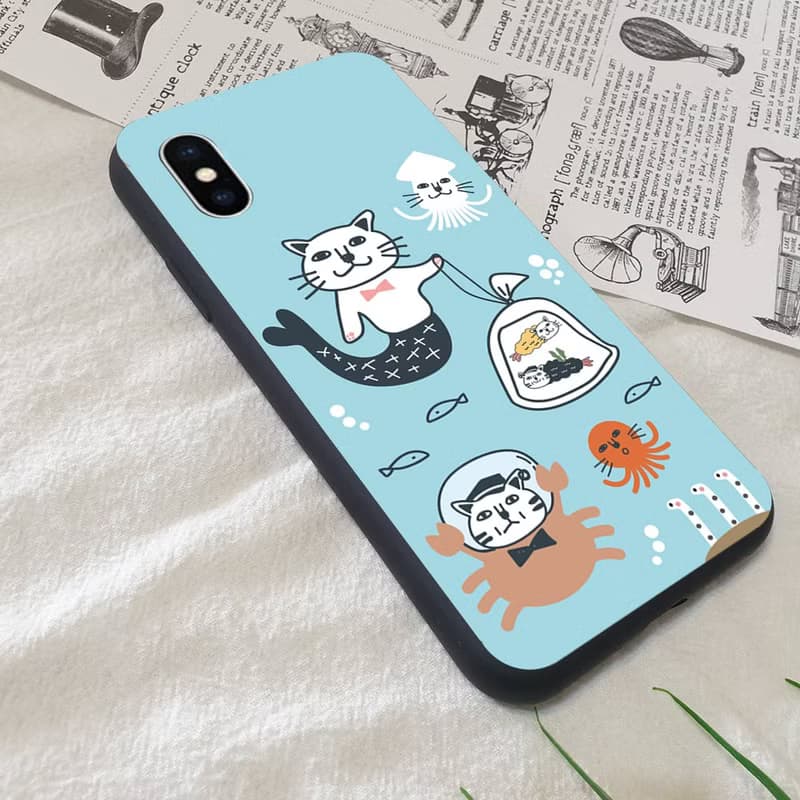 貓 手機殼 海底世界