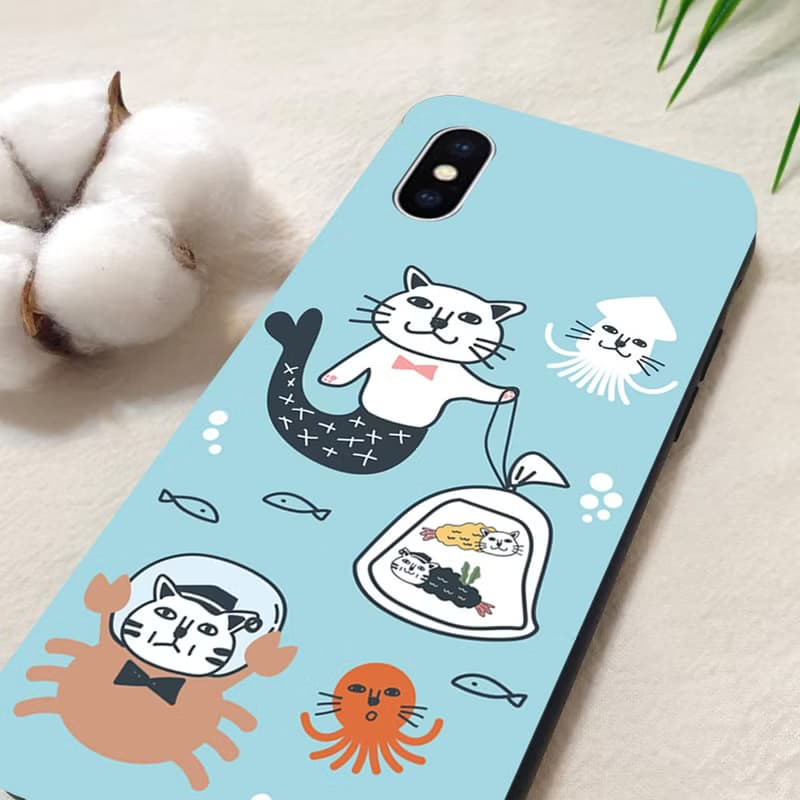 貓 手機殼 海底世界
