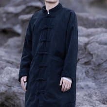 東方美學 中國風加絨盤扣風衣外套