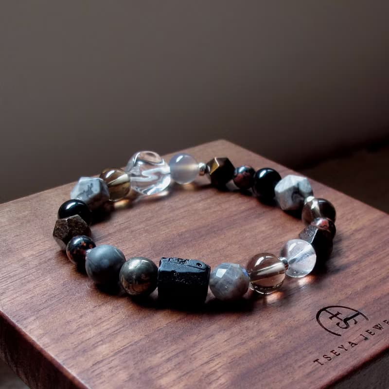 避邪 ∣ 黑碧璽 金銅石 茶晶 防小人 財運 手鍊