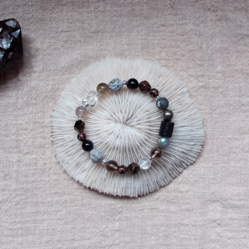 避邪 ∣ 黑碧璽 金銅石 茶晶 防小人 財運 手鍊