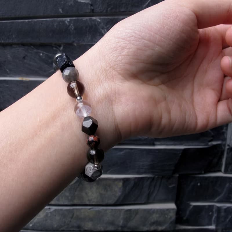避邪 ∣ 黑碧璽 金銅石 茶晶 防小人 財運 手鍊