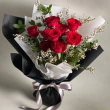 10朵紅玫瑰花束/玫瑰鮮花束/告白花束/情人節花束/生日花束