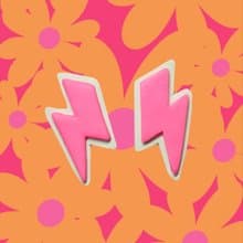 Barbie系列 粉紅閃電 耳環/耳夾 / 軟陶/ 夏日/ 限量