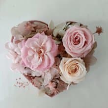 桃粉愛心永生玻瑰花盒 七夕情人節求婚告白捧花外拍週年生日禮物