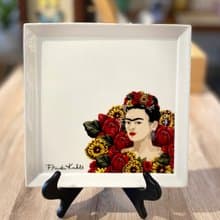 KREA.  藝術家系列方形瓷盤 - Frida Kahlo芙烈達卡蘿