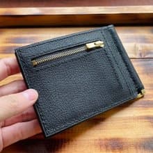 【VW05 零錢鈔票夾 山羊皮短夾 Money Clip】 內層搭配植鞣牛皮