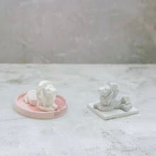 【擺飾小物】香氛造型擴香石- 立體幾何獅子附底座 / 可加購圓盤