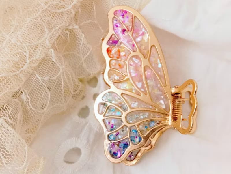 日系夢幻蝴蝶鯊魚夾 禮盒