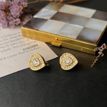 Christian Dior Germany 老迪奧愛心耳夾