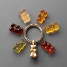 【畢業禮物】HARIBO X TROIKA 聯名金熊小熊軟糖鑰匙圈(金色)