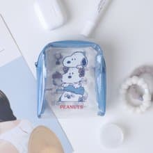 Peanuts史努比TPU透明收納包 小方型-Snoopy 隨身化妝包