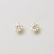 【Second Earrings】 18K 莫桑鑽耳環 (黃金)