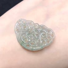 【願‧事事如意】冰種翡翠雕花如意 | 天然A貨翡翠 | 送禮