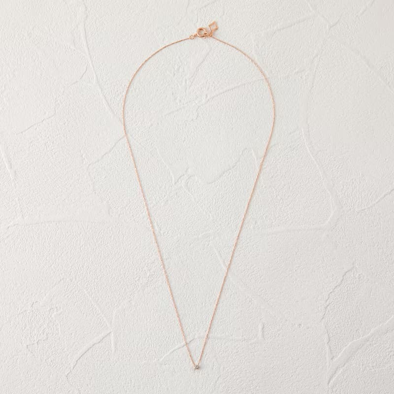 petit zirconia necklace PG ニッケルフリーネックレス スーパーキュービックジルコニア　ピンクゴールド