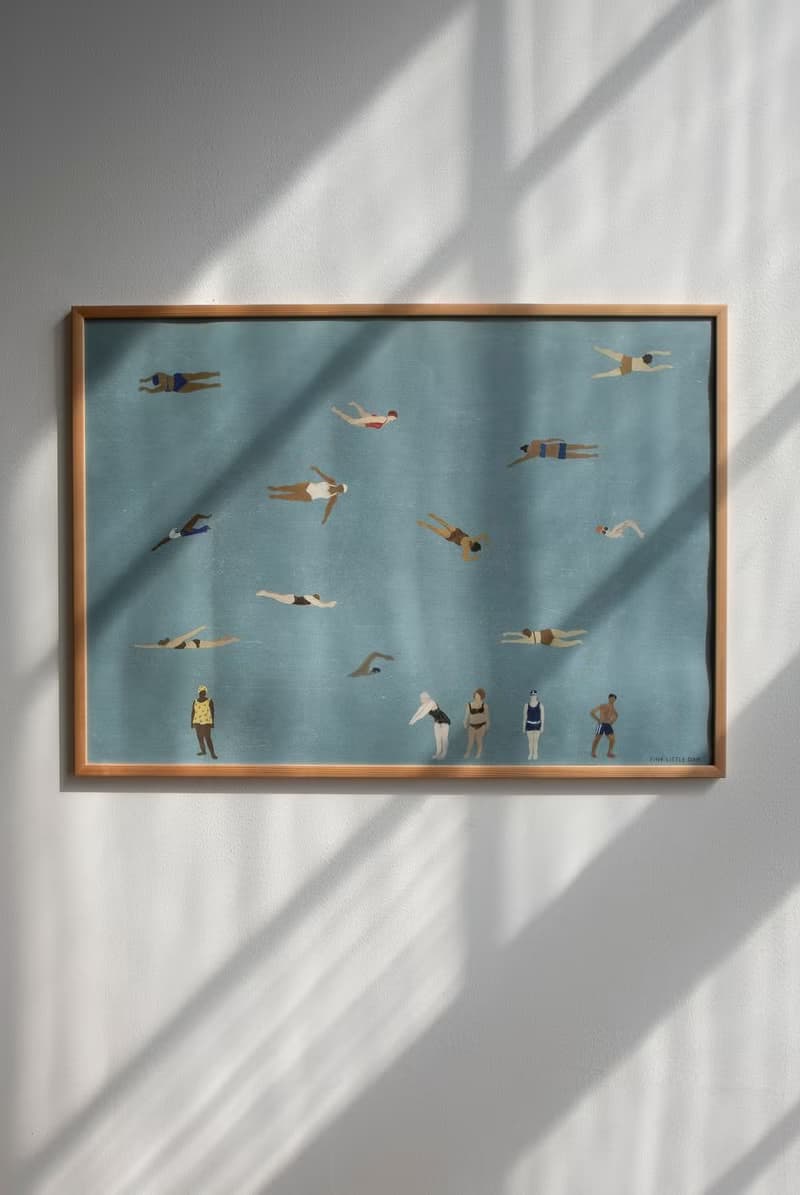 Elisabeth Dunker - 瑞典藝術家設計海報 SWIMMER POSTER