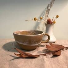 融雪黃瀨戶咖啡杯