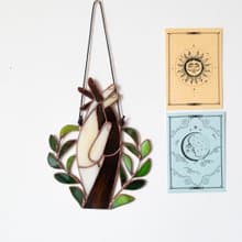 Stained glass window panel, Suncatcher, Glass home decor, Anniversary gift