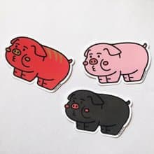 cheeky cheeky 厚面豬仔錢罌 PVC防水貼紙  行李箱 電腦
