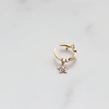 14K Star Irregular Cuff Earring 星星耳夾耳環