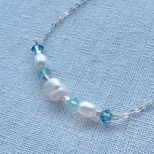 沁藍純銀天然珍珠手鍊