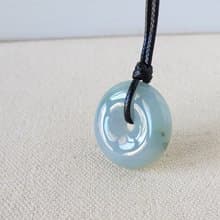 本命年【平安如意】平安扣翡翠韓國蠟線項鍊*GIH10*招財、防小人