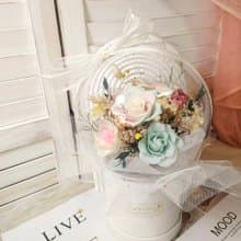 【蕎翎工作室】乾燥花|永生花波波球抱抱桶  開幕花禮 祝福花禮
