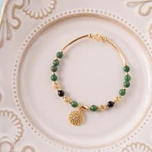 獨愛。鉻雲母 黑曜石 14K包金 天然石 手鍊