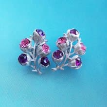 Vintage Jewelry 西洋古董飾品 SARAH COV  Wisteria 夾式耳環
