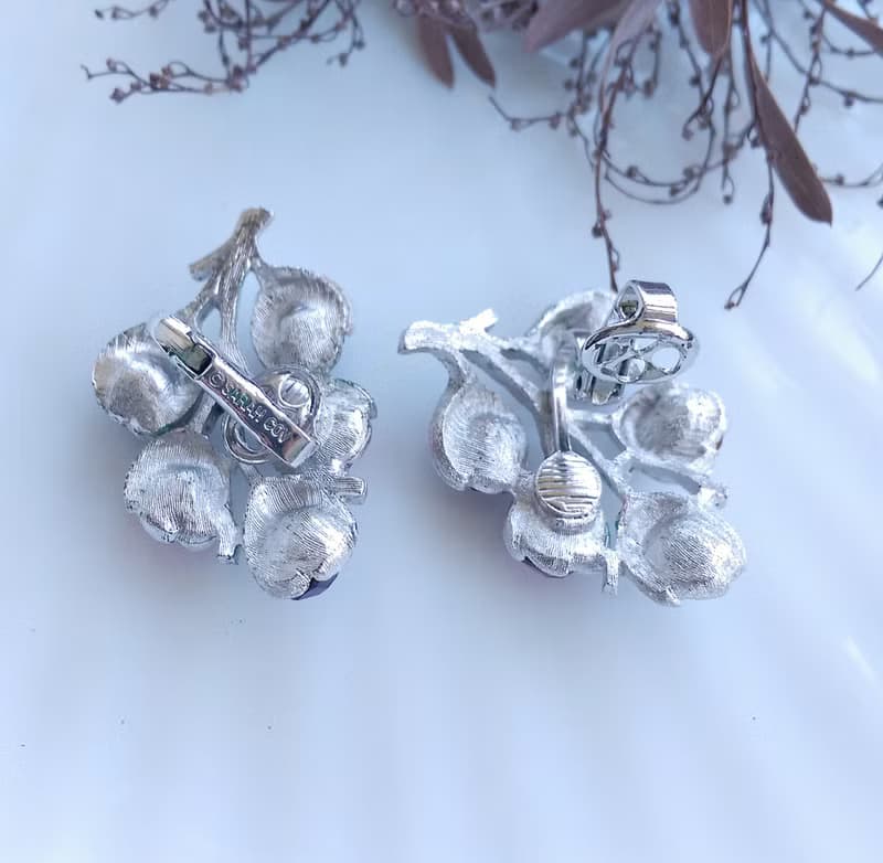 Vintage Jewelry 西洋古董飾品 SARAH COV  Wisteria 夾式耳環