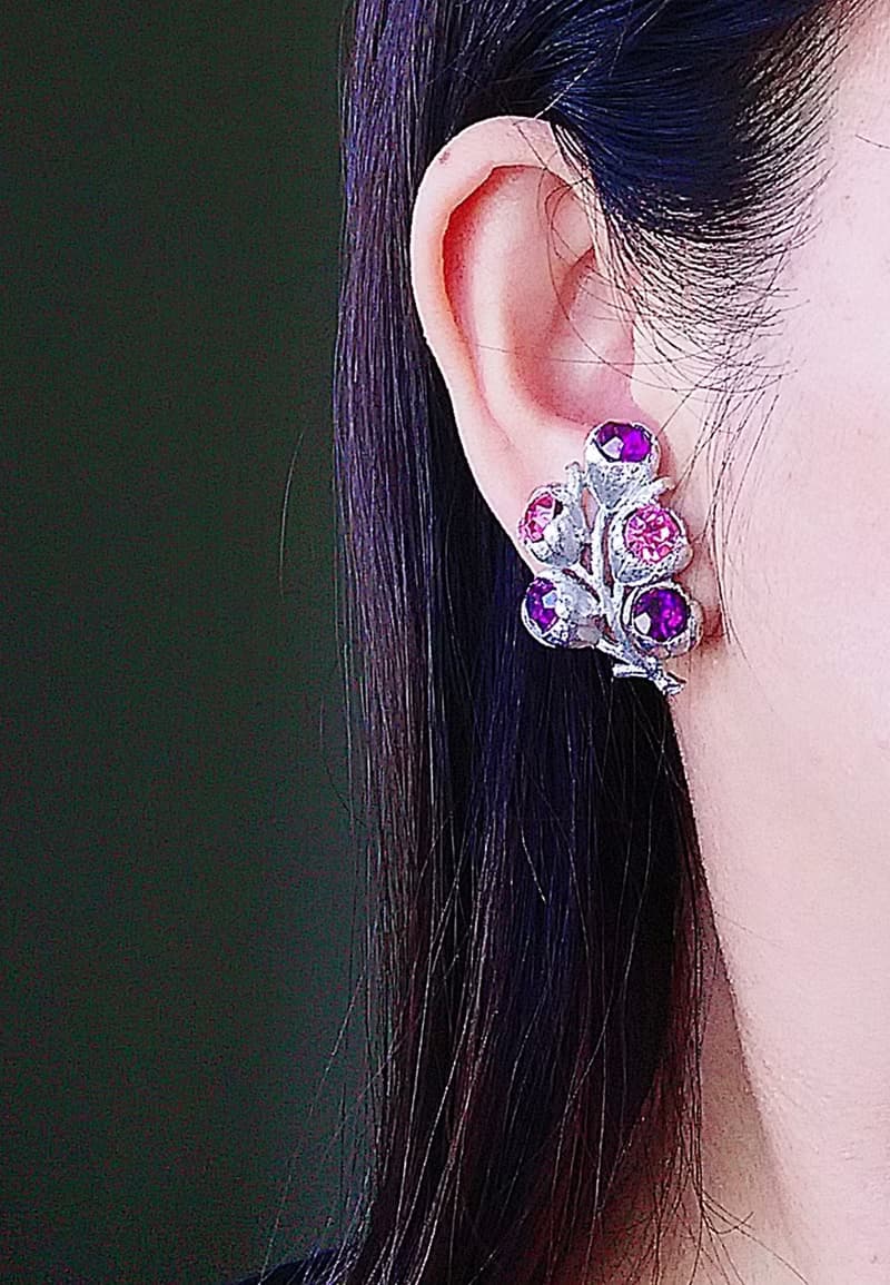 Vintage Jewelry 西洋古董飾品 SARAH COV  Wisteria 夾式耳環