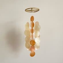 PRE-MADE | Danish Mansion_Orange Circle |Capiz Shell Wind Chime Mobile | #0-333