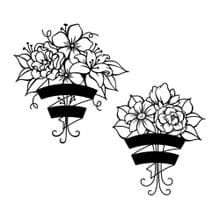 Bouquet with ribbon svg, bouquet of flowers template, bouquet pdf, bouquet png