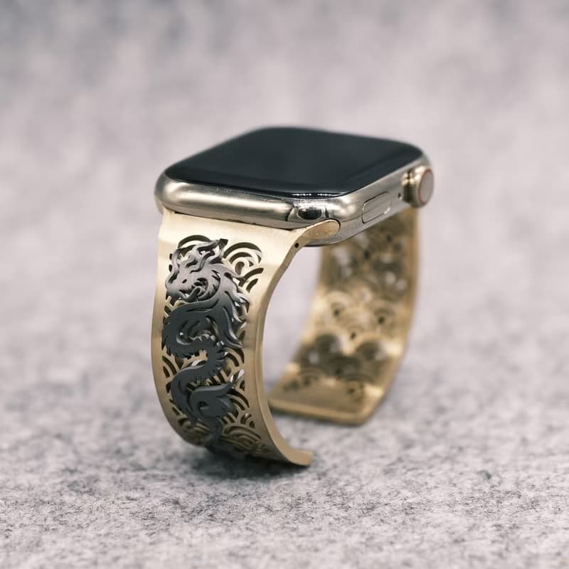 【時尚飾物】SOULITE 龍之榮耀金蘋果手錶手鐲錶帶