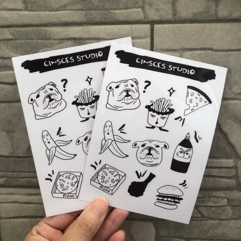 美食怪咖 × 法鬥幽默插畫貼紙 畢業 手帳 文具