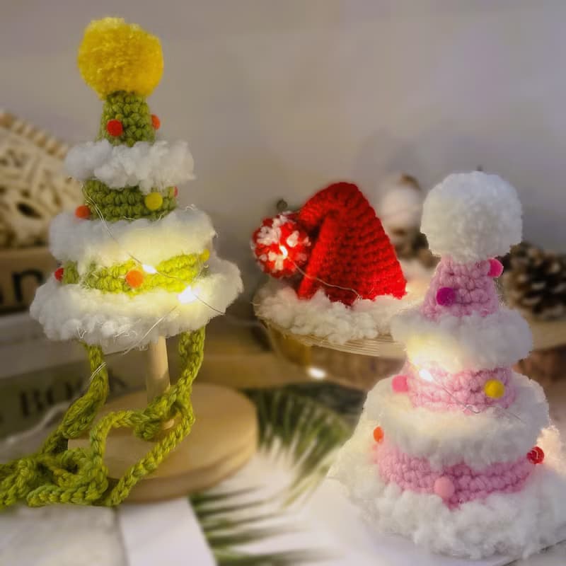下雪的聖誕樹 編織帽 聖誕禮物 貓咪/狗狗 寵物聖誕帽 交換禮物
