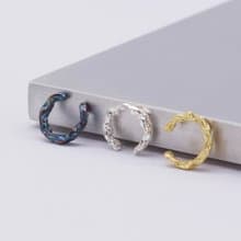 半天花 純銀耳環 18K鍍金耳環 耳骨耳環 細版 三色