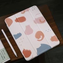 懶惰貓星人 防摔皮革IPAD保護套 三折款附筆槽位