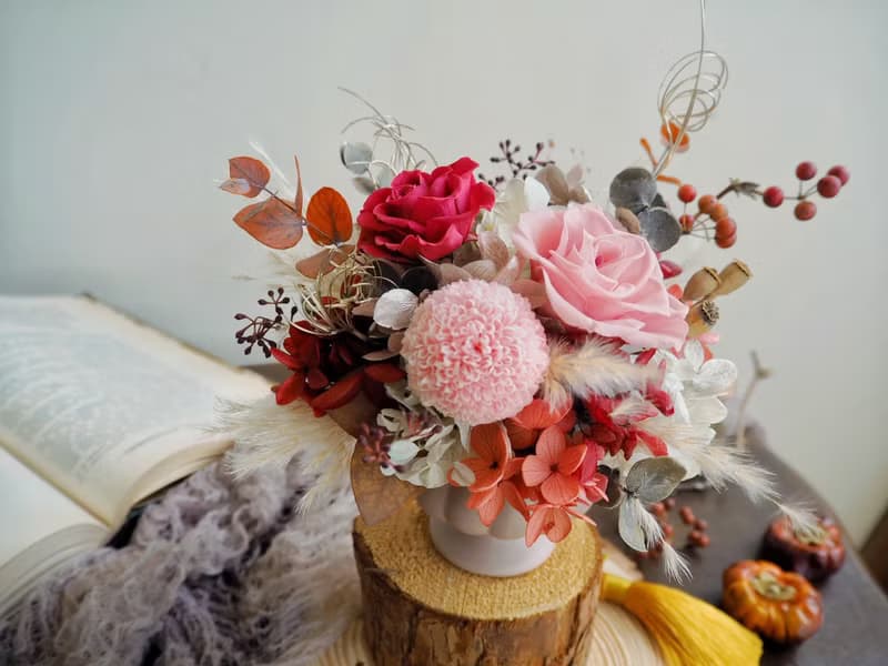 虎年新春花禮限量款【迎春賀年】永生花不凋花桌