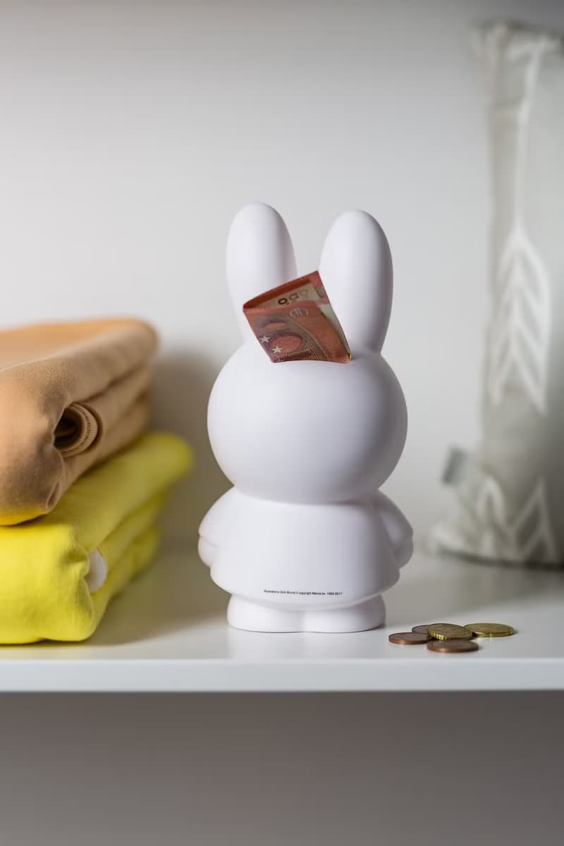 預購 Miffy 米菲兔經典款公仔存錢筒-大號 白色