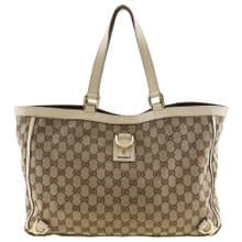 【日本直送】グッチ GUCCI アビー トートバッグ 141472 GGキャンバス 茶 レディース【中古】