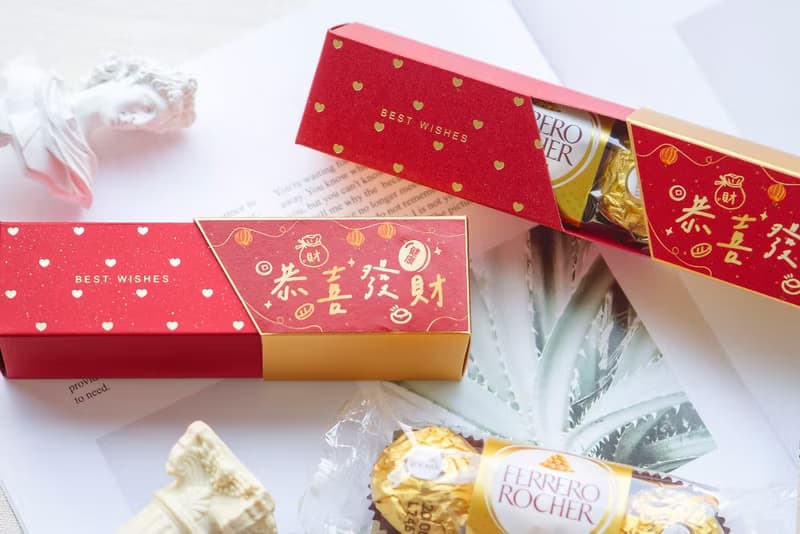 新年禮物贈品 時尚閃金包裝 金莎3顆入 2款可挑 (滿百份免費印名)
