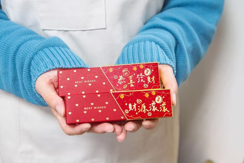 新年禮物贈品 時尚閃金包裝 金莎3顆入 2款可挑 (滿百份免費印名)
