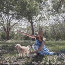 藍染大圓裙襬娃娃裝