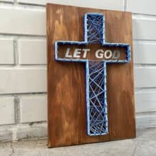 福音創作系列 LET GO LET GOD 交託給神 藍色 牆面掛飾 聖誕禮物